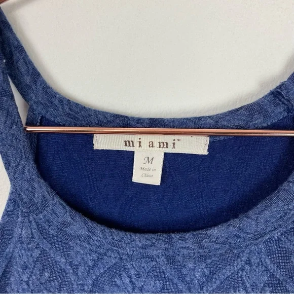 miami Navy Blue Strappy A-Line Printed Skater Dress - Picture 5 of 8